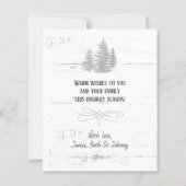 予算ヴィンテージレッドトラック格言クリスマスカード (裏面)