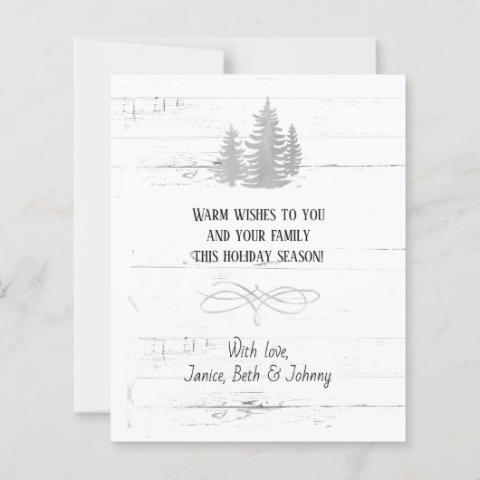 予算ヴィンテージレッドトラック格言クリスマスカード (裏面)