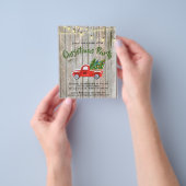 予算ヴィンテージレッドトラック素朴クリスマスパーティーF チラシ (手)