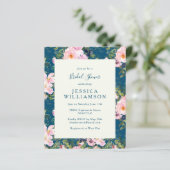 予算ヴィンテージロマンチック花模様ブルーブライダルシャワー (スタンド正面)