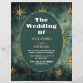 予算ヴィンテージ水色シナ結婚ル チラシ (正面)