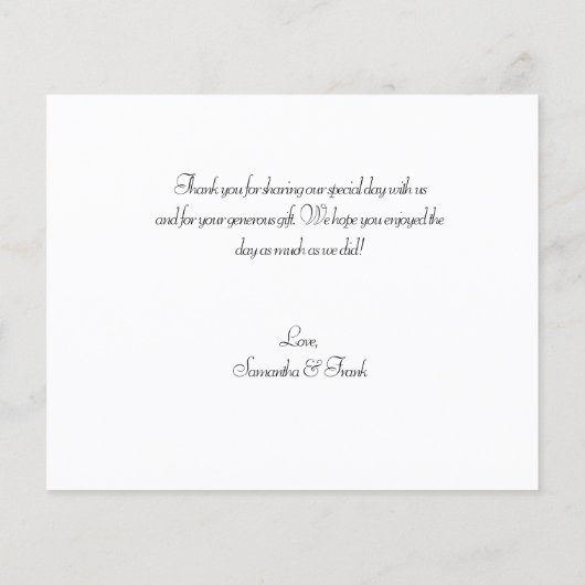 予算ヴィンテージ結婚写真 (裏面)