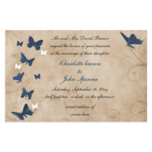 予算ヴィンテージ蝶結婚式招待状
