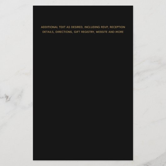 予算ヴィンテージ金ゴールド額縁低結婚式の招待A9 (裏面)