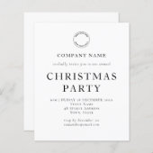 予算企業の文字白黒クリスマスパーティー (正面/裏面)