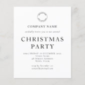 予算企業の文字白黒クリスマスパーティー (正面)