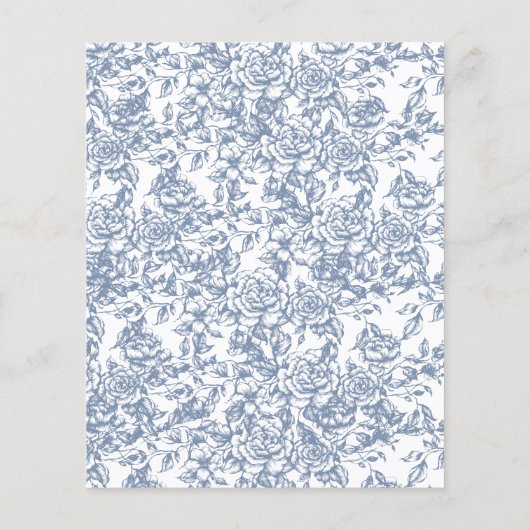 予算何か青いフランスのブライダルシャワー (裏面)