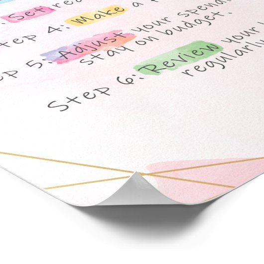 予算作成の実績とゴールのポスター ポスター (角)