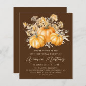 予算価格18誕生日ボホ素朴カボチャ (正面/裏面)