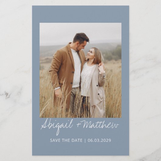 予算保存日付のモダン招待状 (正面)