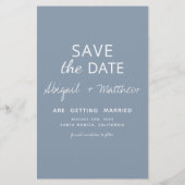 予算保存日付のモダン招待状 (裏面)