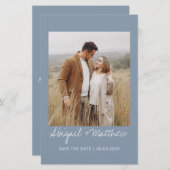 予算保存日付のモダン招待状 (正面/裏面)