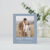 予算保存日付のモダン招待状 (スタンド正面)