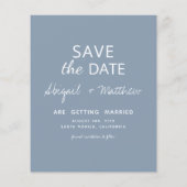 予算保存日付のモダン招待状 (裏面)