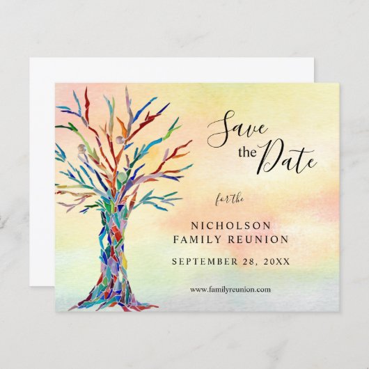 予算保存日付ファミリ懇親会の発表 (正面/裏面)