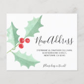 予算保留の新しい住所の移動案内カード (正面)