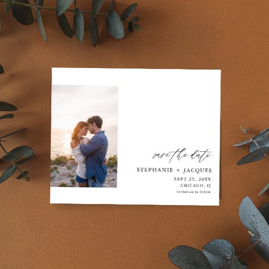 予算側V写真モダン保存日付 チラシ