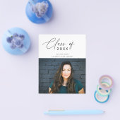 予算入り写真卒業カードチラシ チラシ (シングル)