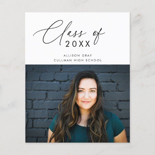 予算入り写真卒業カードチラシ チラシ (正面)