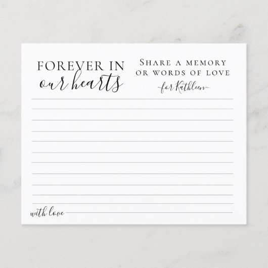 予算共有A Memory Attendance Card (正面)