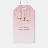 予算内でピンクのグリッターに溢れるウェディングを実現しよう ギフトタグ (正面)