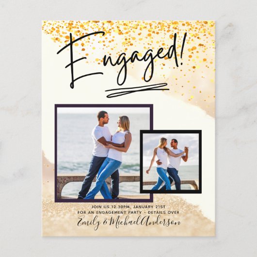 予算内でフォトエンゲージメント 招待発表 スクリプト チラシ (正面)