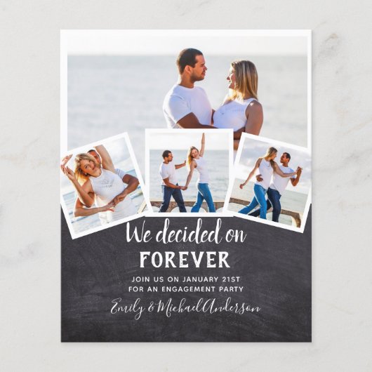 予算内で写真撮影　エンゲージメント　見積もり　ご招待　- どんな色でも チラシ (正面)