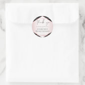 予算内で実現できるローズゴールドの幾何学的な結婚式 ラウンドシール (バッグ)