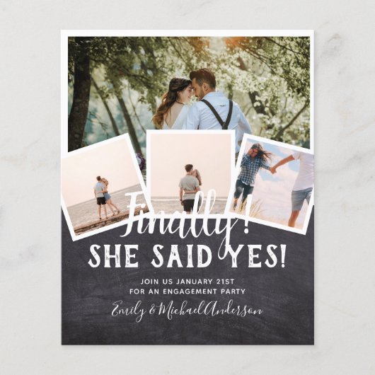 予算内で撮影した写真 結婚式に招待します ご案内 チラシ (正面)