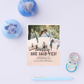 予算内で撮影 フォト ウェディング での 結婚式 招待のお知らせ チラシ (シングル)