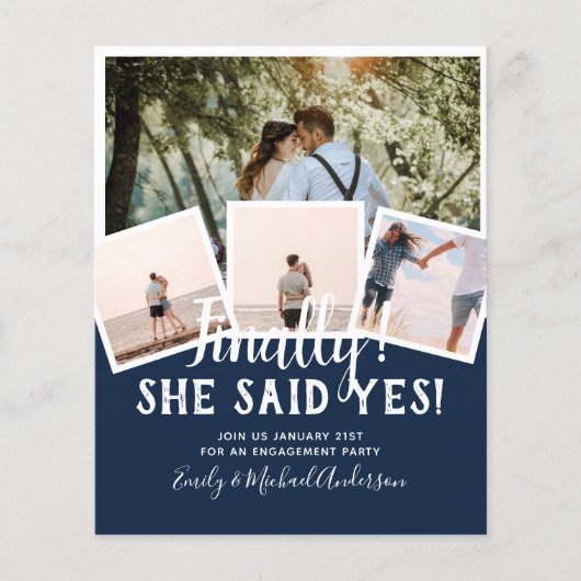 予算内で撮影 フォト ウェディング 婚約 発表 チラシ (正面)