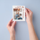 予算内で楽しいタイポグラフィー家族写真休暇 チラシ (手)