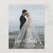 予算内で結婚式　愛と感謝を込めて　２人の写真　ありがとう チラシ (正面)