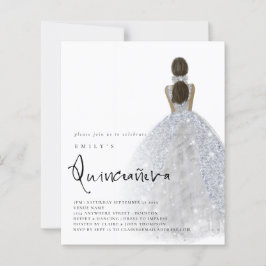 予算内で購入可能なシルバーのドレス　ダークヘア　QR キンセアニェーラ