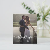 予算内の写真の手書き結婚サンキューカード (スタンド正面)