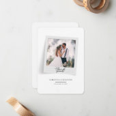 予算内の写真の手書き結婚サンキューカード ノートカード (正面/裏面インサイチュ)