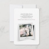 予算内の写真の手書き結婚サンキューカード ノートカード (裏面)