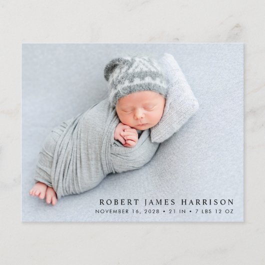 予算内の写真コラージュの誕生のお知らせ (正面)