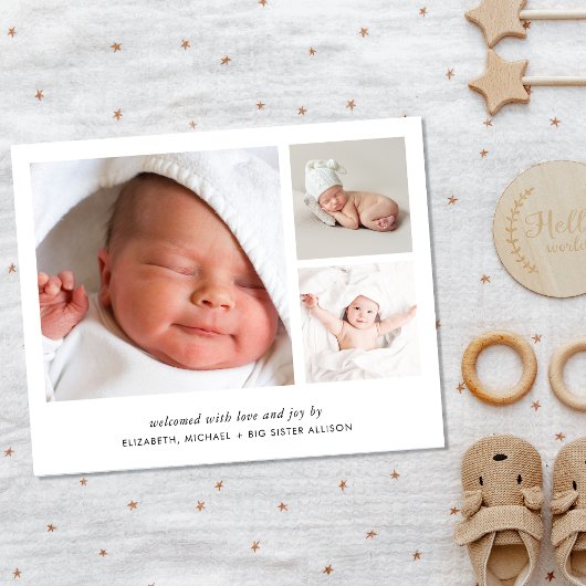 予算内の写真コラージュの誕生のお知らせ