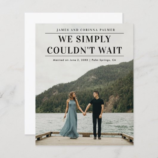 予算内の写真結婚発表 (正面/裏面)