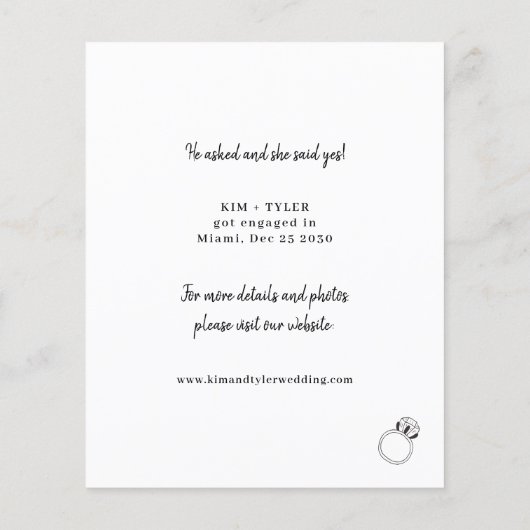 予算写真おもしろい婚約の発表 (裏面)