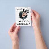 予算写真おもしろい婚約の発表 チラシ (手)