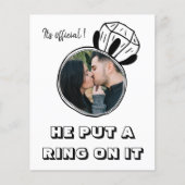 予算写真おもしろいQRコード婚約発表 チラシ (正面)