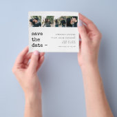 予算写真の丁合モダンい結婚式の日付を保存 チラシ (手)