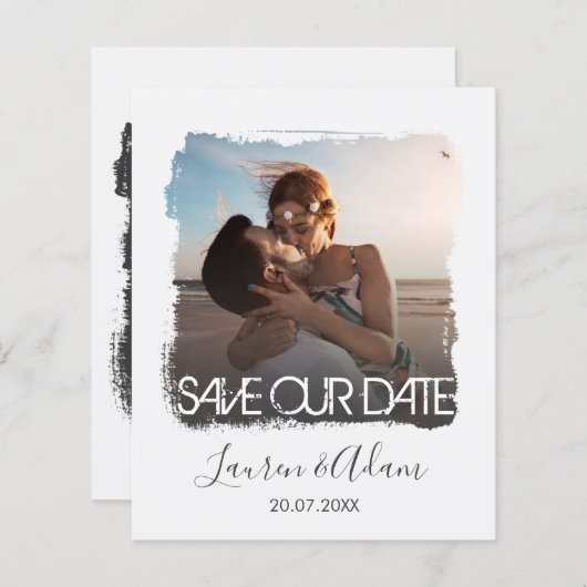 予算写真の発表日を結婚保存 (正面/裏面)