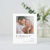 予算写真シンプルタイポグラフィ婚約発表 (スタンド正面)