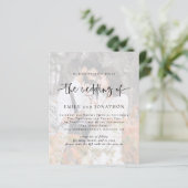 予算写真バックグラウンドQRコード結婚式招待状 (スタンド正面)