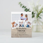 予算写真婚約引用文招待状 – 任意の色 (スタンド正面)