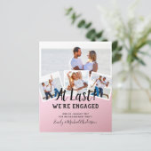 予算写真婚約引用文招待状 – 任意の色 (スタンド正面)