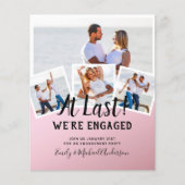 予算写真婚約引用文招待状 – 任意の色 (正面)